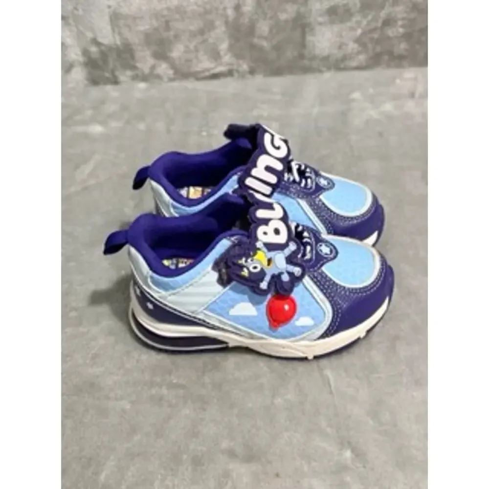 Bluey Bingo Light-Up Kids Sneakers Size 7 Blue Purple